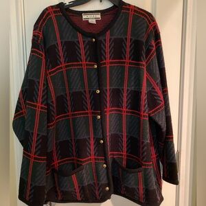 Kobe Woman Plaid Cardigan Sweater